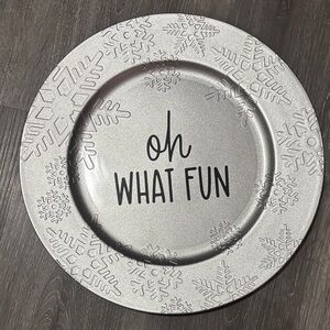 Silver Snowflake Decorative Plate